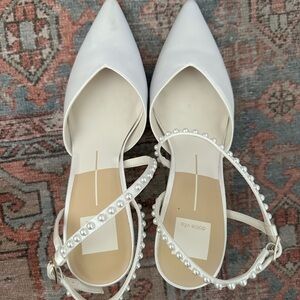 Kamra Pearl Heels True White Satin
